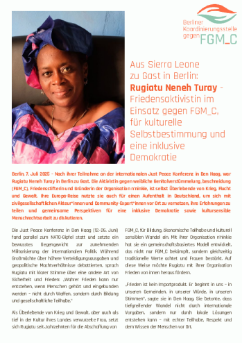 Aus Sierra Leona zu Gast in Berlin: Artikel zum Download